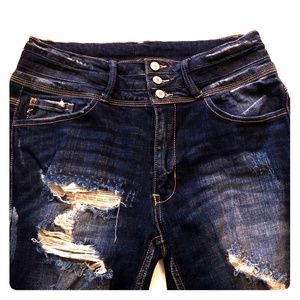 Distressed jeans